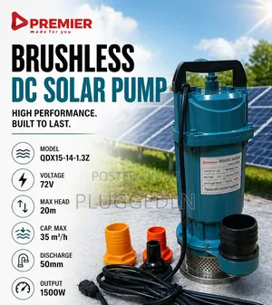 Premier Brushless Dc Solar Pump 72v Max Head 20m.