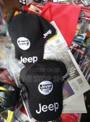 Black Embroidered Jeep Logo Branded Baseball Cap
