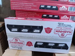3 Burner Rashnik Burner Silver Table Top Gas Stove
