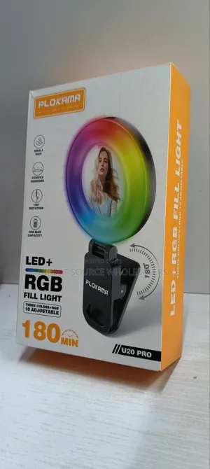 U20 Pro RGB Led Selfie Fill Light (Rechargeable Clip Light)