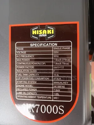Hisaki 9 Kva Diesel Engine Generator Openset