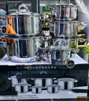 Stainless Steel Edenburg Cookware Set 12 Pieces