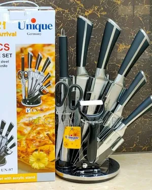 Unique 9pcs Stainless Steel Kitchen Knife Set