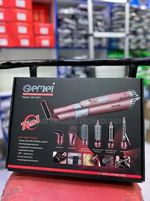 Gemei Gm-4831 7-in-1 Professional Hot Air Styler With a Pink
