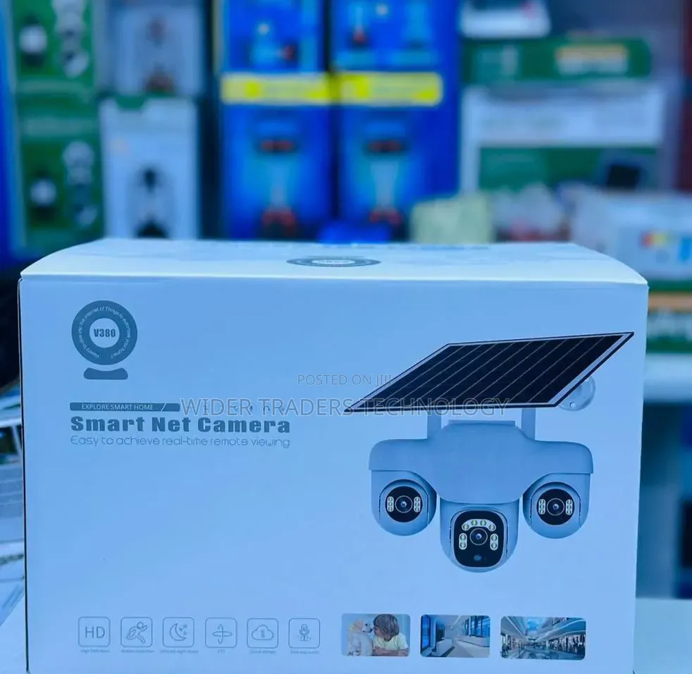 V380 Pro Triple-Lens 4g Solar-Powered Security Camera