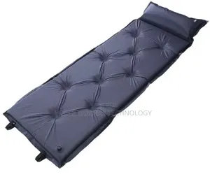 Outdoor Inflatable Floor Sleeping Mat in a Dark Blue Color