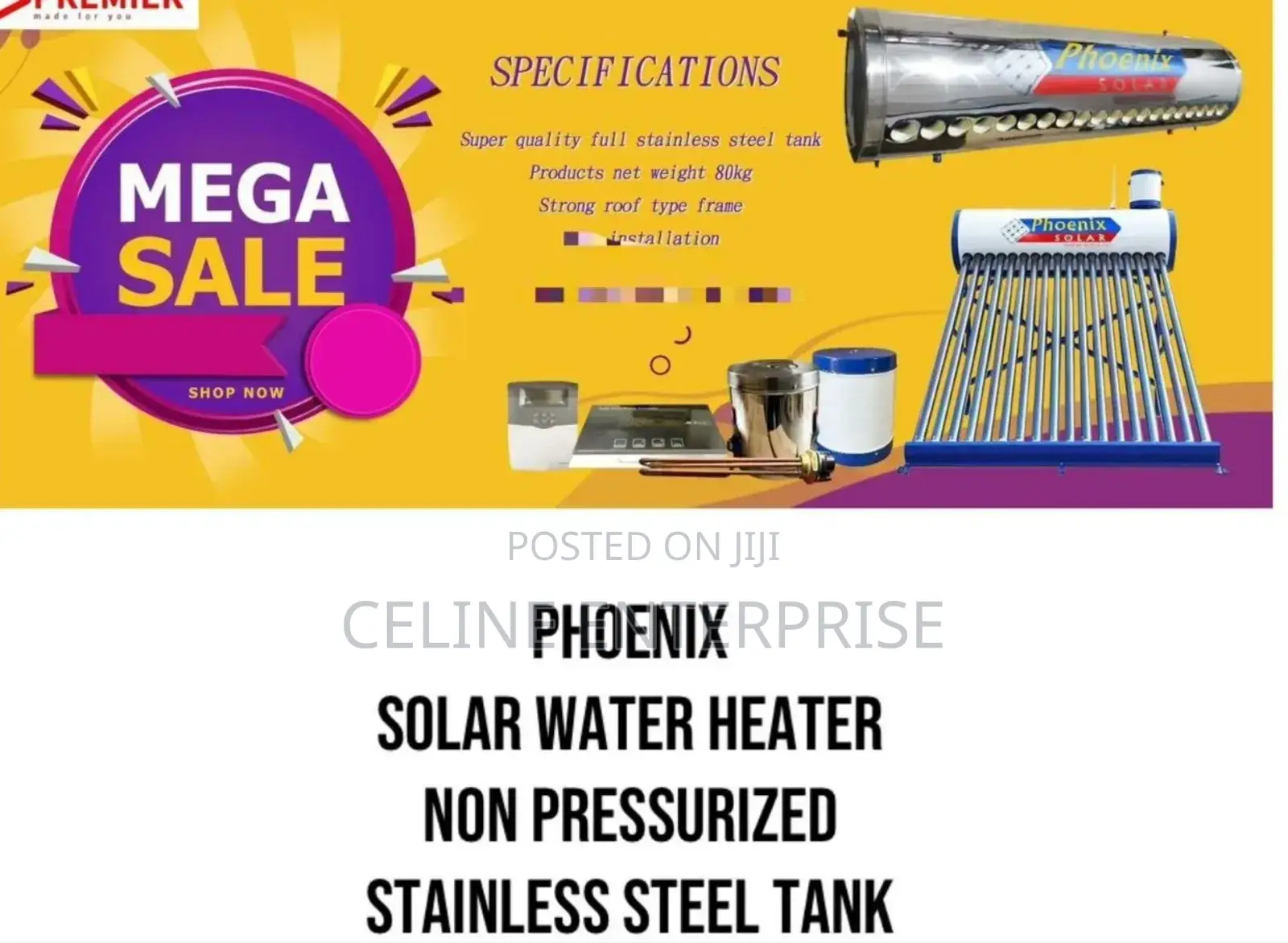 200l Phoenix Solar Heater