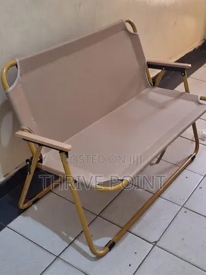 ,Portable Double Seat Camping Chair With Wood Armrest