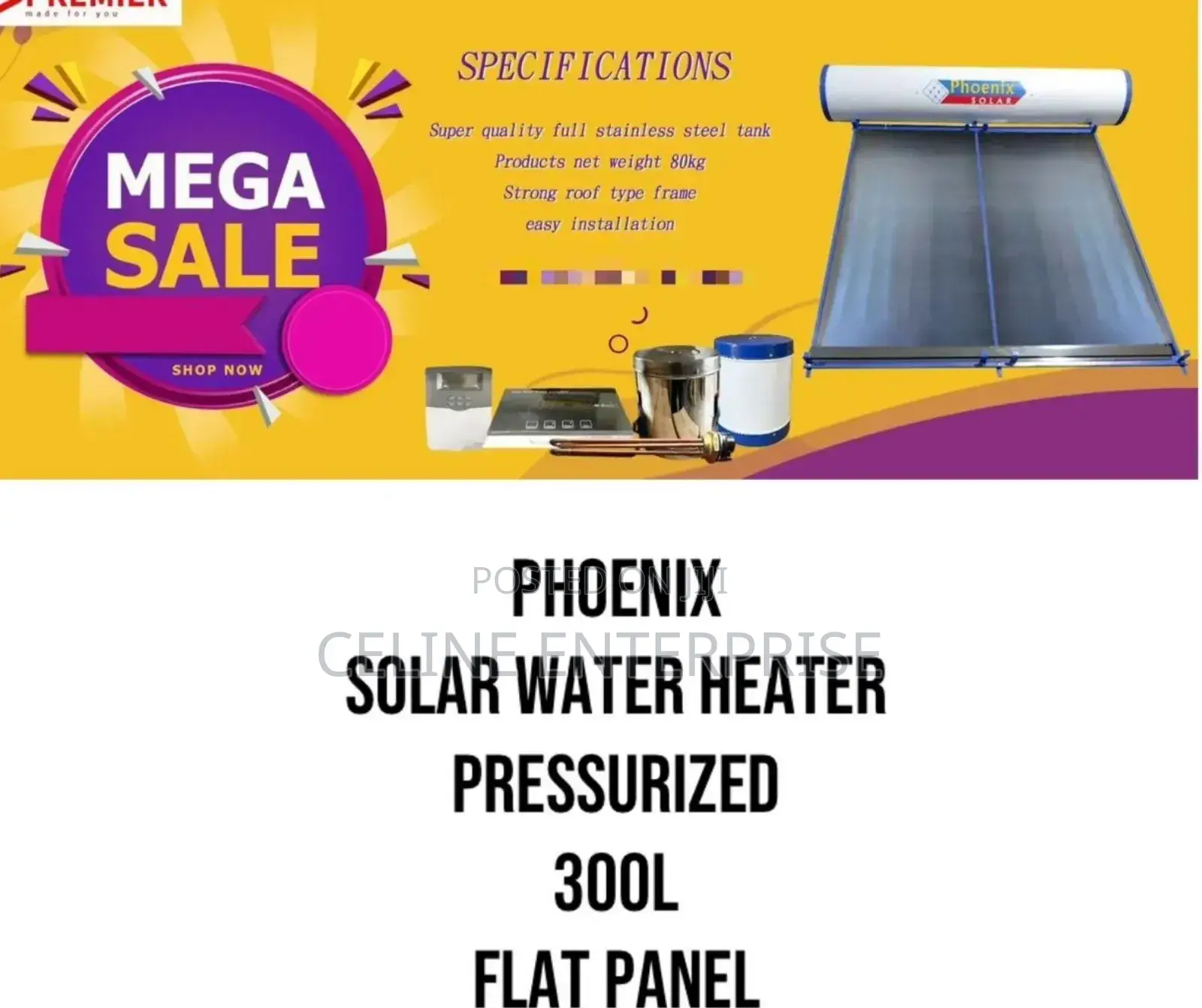 300l Flat Panel Solar Water Heater
