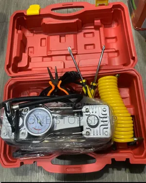 Dual Design Compressor for Faster Inflation With Puncture Tool Kit