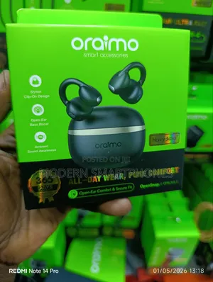Oraimo Opensnap Clip-on Open-Ear True Wireless Earbuds