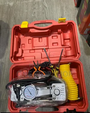 Double Piston Compressor With Builtin Analog Pressure Gauge+Repair Kit