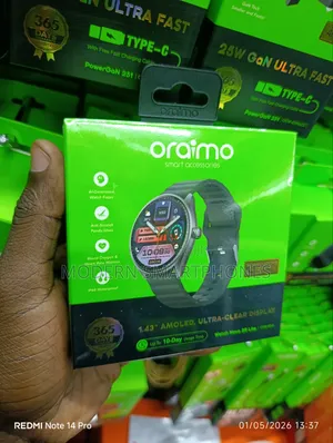 Oraimo Watch Nova 2r Lite 1.43" Amoled 30-Day Standby Smart Watch