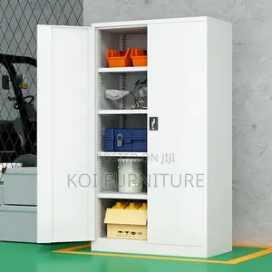 Office Desk; Durable Two Doored Cabinet With Sturdy Construct