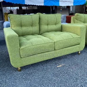 Green Fabric 2 Seater Sofa