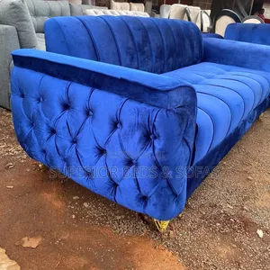 Royal Blue 3-Seater Sofa