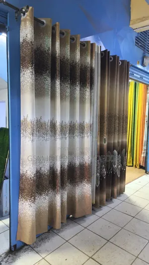 Quality Curtains and Matching Sheers in Brown Shade