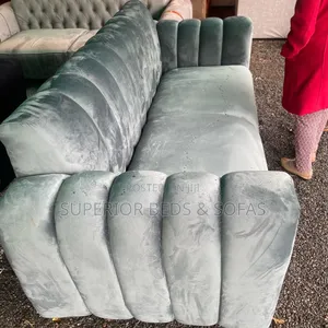 Grey Soft Fabric 3-Seater Sofa
