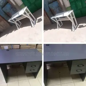 Grey and White Office Desk