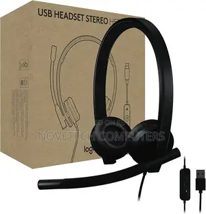 Logitech H570e Stereo Usb-a Headset With Noise Cancelling Mic - Black