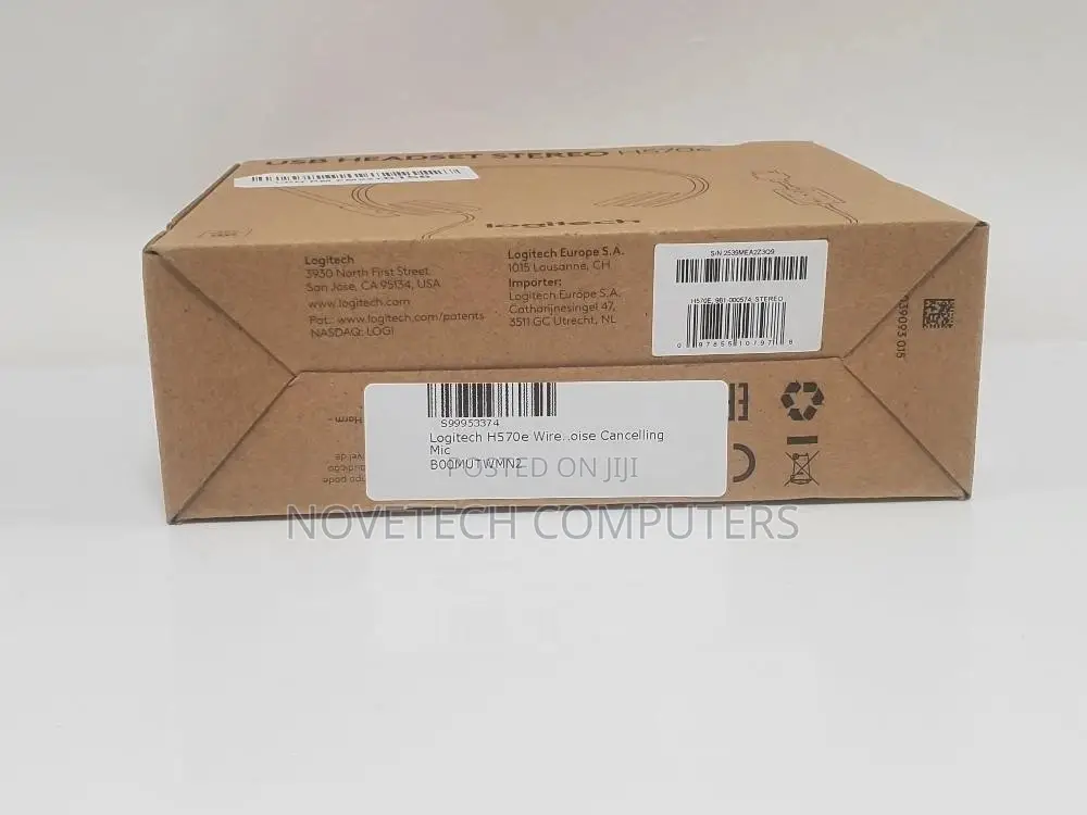 Genuine Logitech H570e Wired Usb Stereo Headset Noise Cancelling Mic