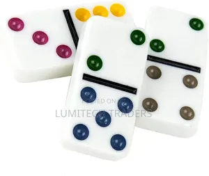 Double Six Colour Dot Dominoes (28 Pc)