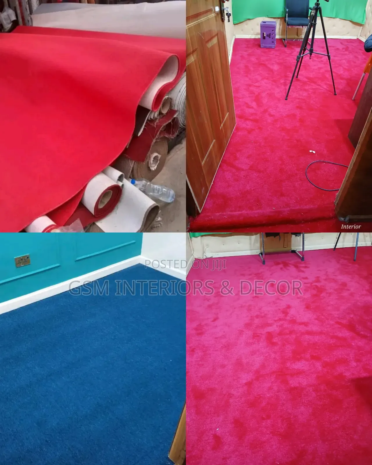 Wall to Wall Carpets Red and Comfortable Underfoot