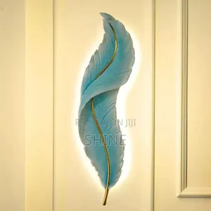 Modern Resin Feather Wall Lamp