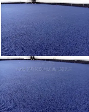 Navy Blue Wall to Wall Office Carpets Non Wrinkled