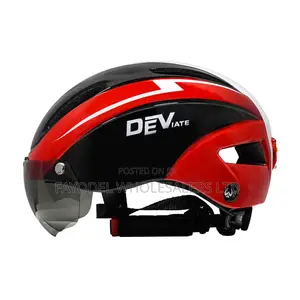Deviate Bike Helmet With Visor Rear Light – Day Night Riding
