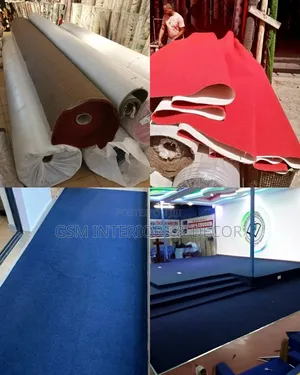 Brown, Red and Blue Wall to Wall Office Carpets