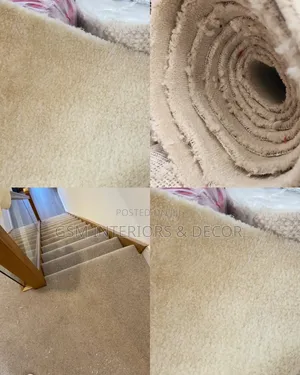 Cream White Wall to Wall Carpets 10mm Vip