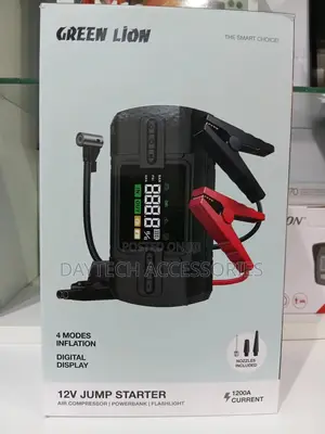 Green Lion 12v Jump Starter 12000 Mah - Black