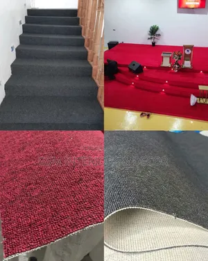 Dark Grey, Maroon and Red Office Carpets for Furnished Appearance