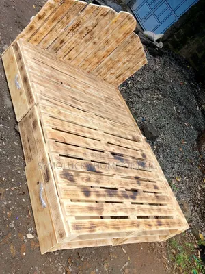 Pallet Bed 5*6 Framed . Blazed Patterned 5*6 Bed