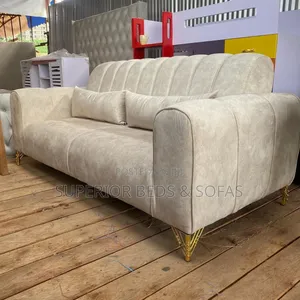 Cream Ribbed Back Sofa