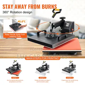 Heat Press Machine Digital 360 Swing Away Sublimation T-Shirt Mug Hat