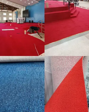 Ocean Blue and Red Carpets in Non Fading Class Ii