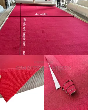 WLL to Wall Red Carpets With 4 Meters Standard Width in Nairobi