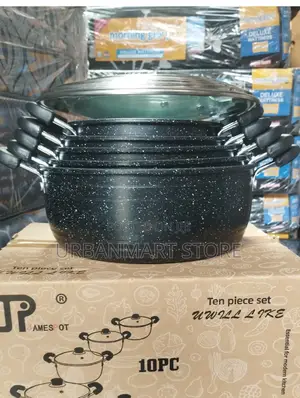 Jp 10-Piece Non-Stick Cookware Set With Glass Lids