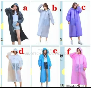 Long Eva Material Plastic Raincoat Waterproof Rain Coat Adults