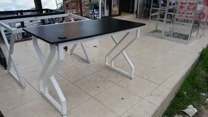 New Metallic Black White Stand Office Table