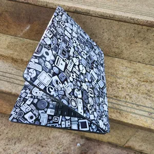 Black and White Graphic Art Vinyl Laptop Skin Sticker Cover.