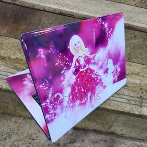 Vibrant Pink Barbie Themed Vinyl Laptop Skin.