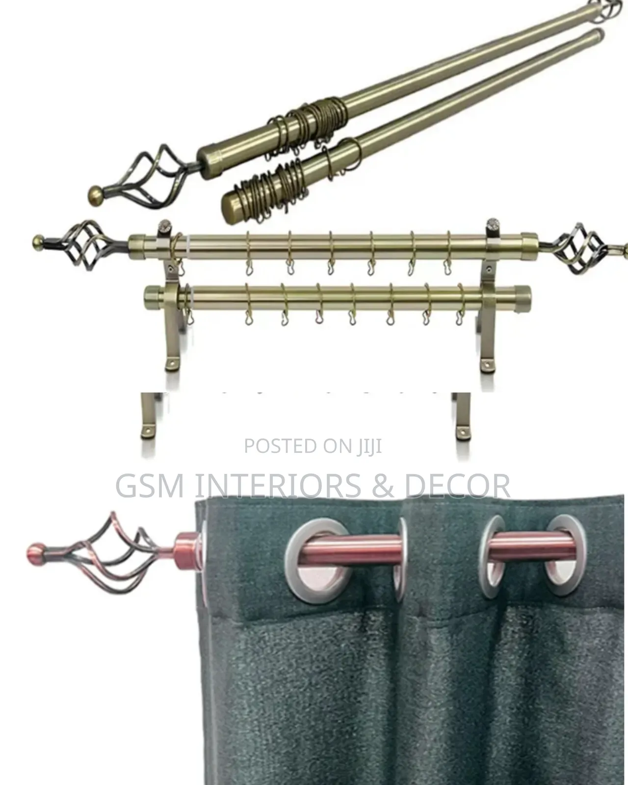 Adjustable Curtain Rods for Eyelets Curtains