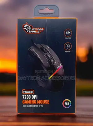 Porodo Gaming 7200 Dpi Gaming Mouse 8 Programmable Keys