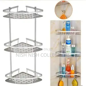  *3 Layer Space Aluminium Bathroom Corner Shelf