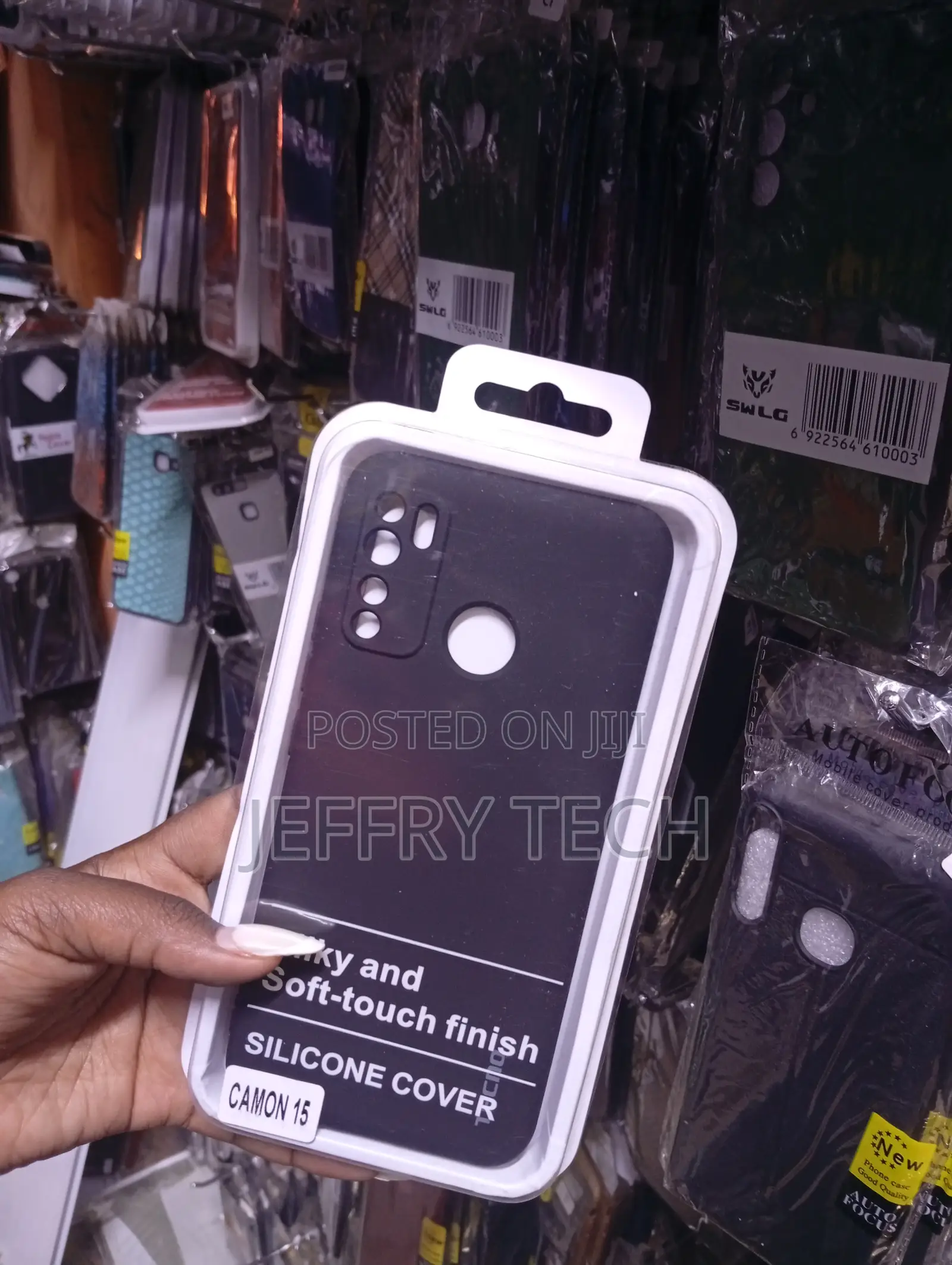 Camon 17 Black Silicone Back Cover