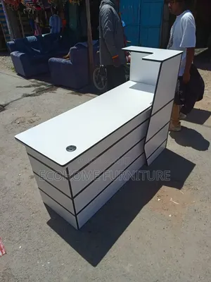 White. Durable Reception Desk