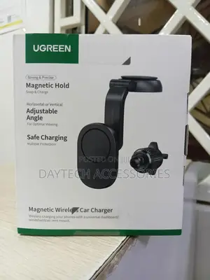 Ugreen Cd345 Magnetic Car Phone Wireless Charger Holder– 15w Fast Qi
